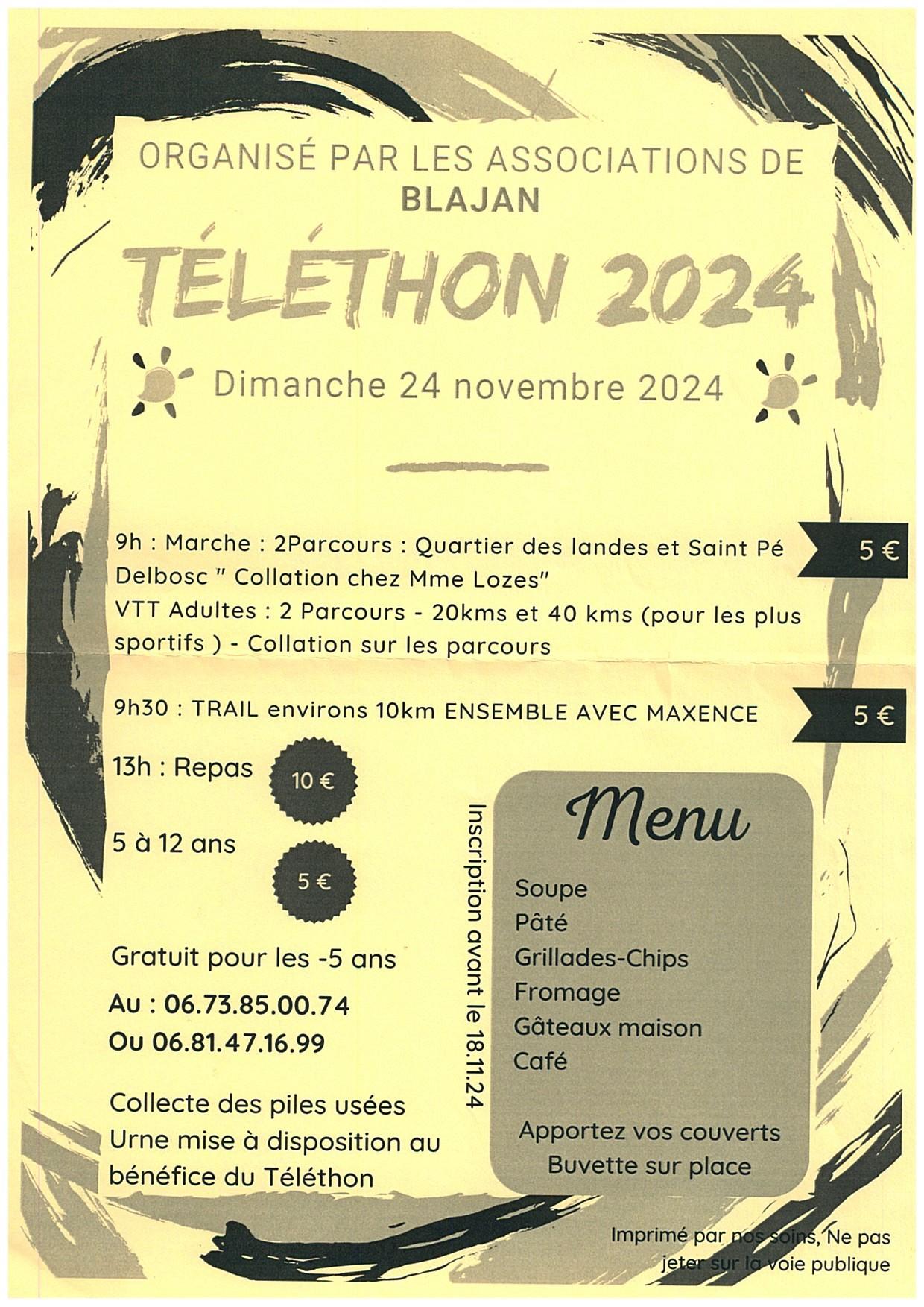 Flyer telethon blajan 2024