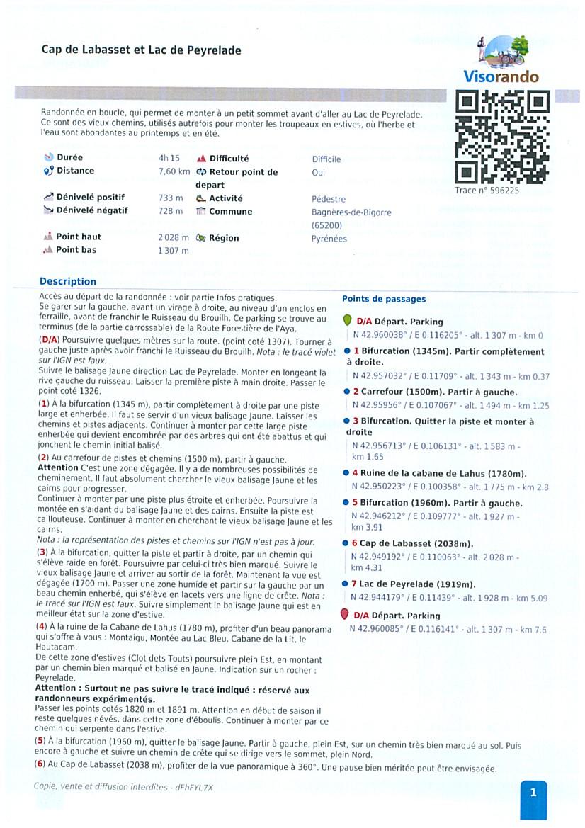 Lac de peyrelade feuillet n 5