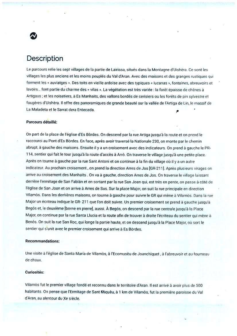 Les 7 villages du val d aran feuillet n 7